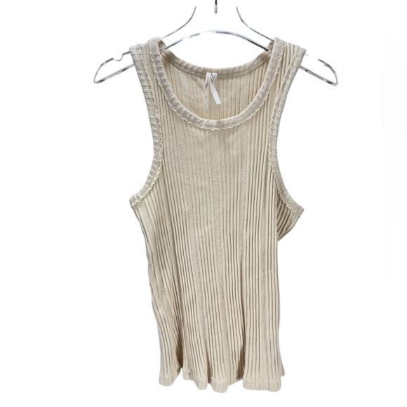Anthropologie Tops - Anthropologie Robin Ribbed Tank Top Ecru XS
